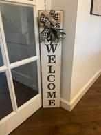 Houten paneel WELCOME, stoer sober landelijk, Ophalen, Minder dan 50 cm, Oorspronkelijke maker, Nieuw