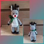 Nieuwe zelfgehaakte knuffel. Lieve rendier, eland, rudolf., Ophalen of Verzenden, Zo goed als nieuw, Overige typen