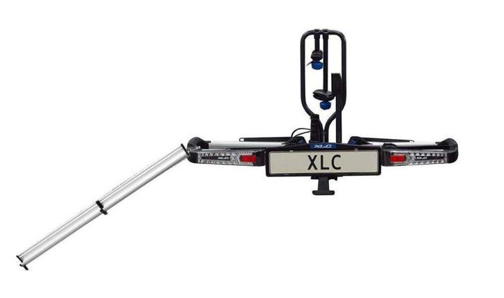 Actie : XLC Azura Xtra LED 2.0 - 14kg - Inclusief Oprijgoot, Auto diversen, Fietsendragers, Nieuw, Trekhaakdrager, 2 fietsen, Brede banden