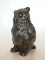 Bronzenbeelden-winkel Wijze uil Echt brons...., Ophalen of Verzenden