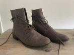 Bruine enkelhoge veterboots, Kleding | Dames, Schoenen, Ophalen of Verzenden, Zo goed als nieuw, Bruin
