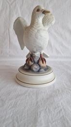Beeldje Witte duif op rots B069, Ophalen of Verzenden, Zo goed als nieuw, Dier