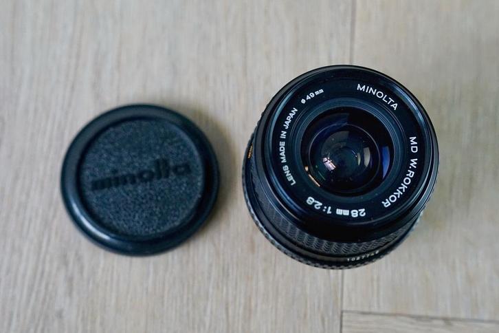 FF Minolta MD Rokkor lenzen ( 28mm F2.8 en een 50mm F1.7), Audio, Tv en Foto, Fotografie | Lenzen en Objectieven, Gebruikt, Standaardlens