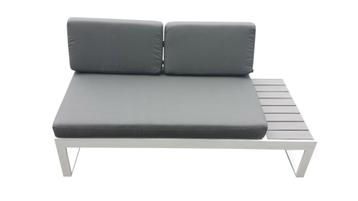 loungebank tuin - wit aluminium met zijtafel – nieuw beschikbaar voor biedingen