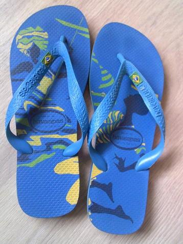 Havaianas blauwe Brasil Teenslippers 39/40 beschikbaar voor biedingen