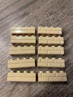 10 lego basis blokjes 1x4 beige met steen motief (8), Ophalen of Verzenden, Nieuw, Losse stenen, Lego