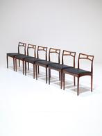 6x Johannes Andersen 94 eetkamerstoelen palissander, Huis en Inrichting, Stoelen, -, Zwart, -, Zo goed als nieuw