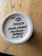 Modica Gouda Plateel Vaasje - 20cm, Huis en Inrichting, Ophalen of Verzenden, Gebruikt