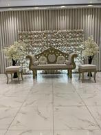 (Bruids)bank met poefjes, Huis en Inrichting, Ophalen of Verzenden, Zo goed als nieuw, Rechthoekig, 125 cm of meer