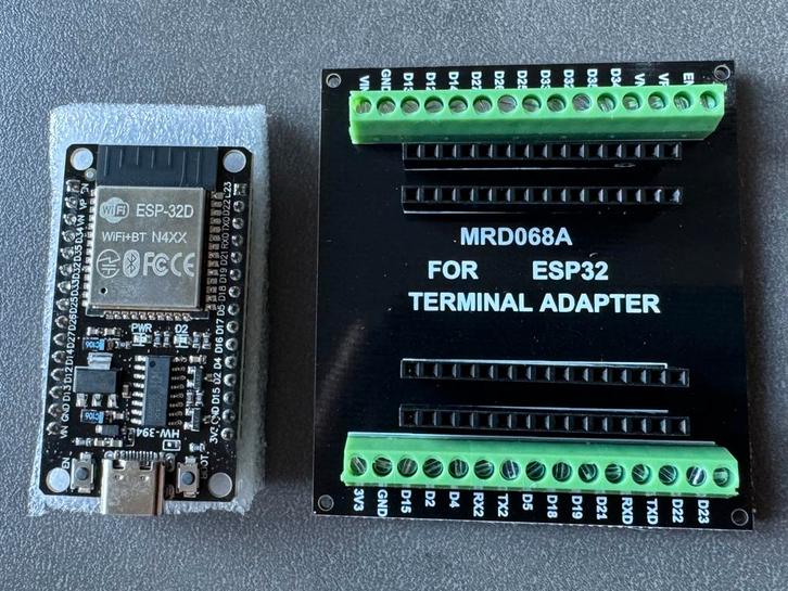 ESP32 usb C - WiFi & Bluetooth - met terminal adapter, Hobby en Vrije tijd, Elektronica-componenten, Nieuw, Ophalen of Verzenden