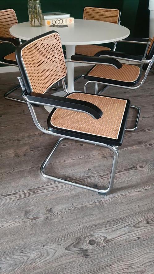 6x Thonet stijl Cesca Breuer buisframe stoel zwart leuning, Huis en Inrichting, Stoelen, Nieuw, Vijf, Zes of meer stoelen, Hout