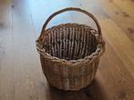 Grote ronde rieten mand / korf, Gebruikt, Mand, Rond, Ophalen of Verzenden