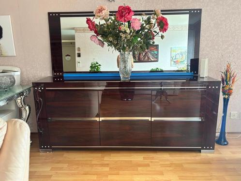 Mooie hout glans gelakte dressoir+spiegel en tv meubel, Huis en Inrichting, Kasten | Dressoirs, Zo goed als nieuw, 25 tot 50 cm
