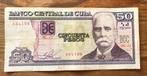 Cuba 50 pesos 2014 circulatie nominaal 2€ nr 684199, Los biljet, Ophalen of Verzenden, Noord-Amerika