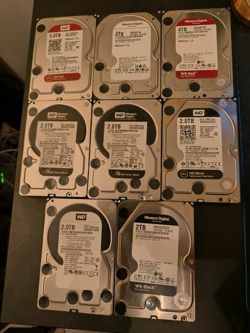 5x 2TB, 2x 4TB, 1x 3TB Western Digital, Computers en Software, Harde schijven, Zo goed als nieuw, Desktop, Intern, HDD, SATA, Ophalen of Verzenden