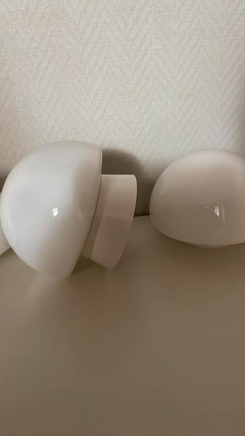 Vintage Paddenstoel Plafondlamp Melkglas mushroom 6x beschikbaar voor biedingen