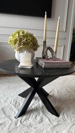 Marmer keramische salontafel Calacatta Sorella Rond, Rond, Zo goed als nieuw, Metaal, Minder dan 50 cm