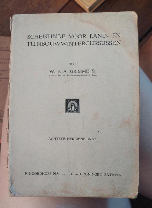 Oud schoolboek scheikunde 1931, Antiek en Kunst, Antiek | Boeken en Bijbels, Ophalen of Verzenden