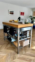 Ikea Rimforsa keukeneiland werkbank, roestvrij staal/bamboe, Huis en Inrichting, Keuken | Keukenelementen, Gebruikt, Ophalen of Verzenden