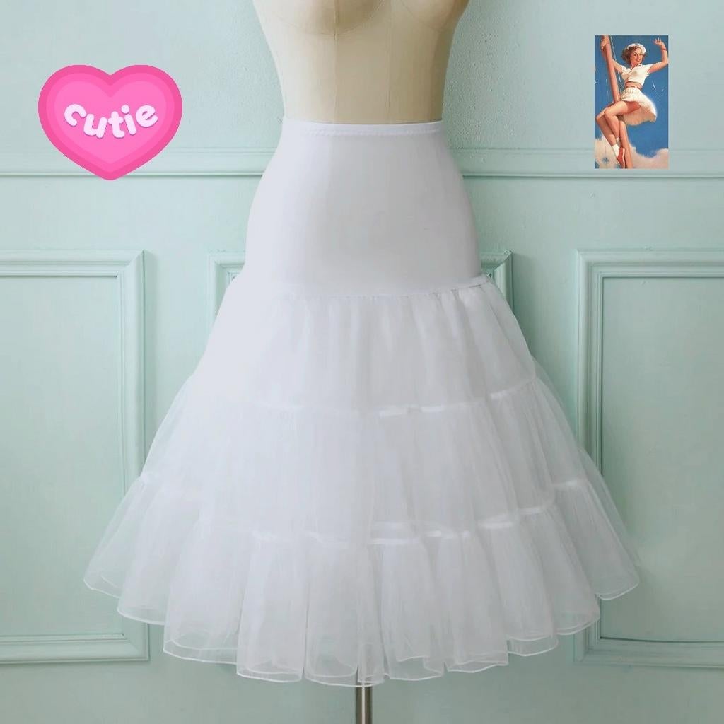 Fifty's vintage petticoat tutu, Verzenden, Wit, Nieuw, Tutu