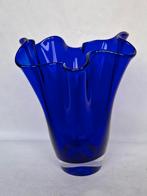 Prachtige Facolletto Vaas Murano Cobaltblauw, Antiek en Kunst, Ophalen of Verzenden