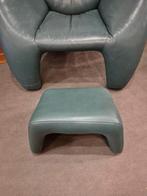 leolux fauteuil met hocker, Huis en Inrichting, Fauteuils, Ophalen, Gebruikt, 75 tot 100 cm, 50 tot 75 cm