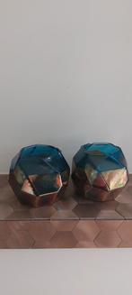 Pols Potten kandelaars graphic luster blauw  / goud, Overige materialen, Blauw, Ophalen of Verzenden, Zo goed als nieuw
