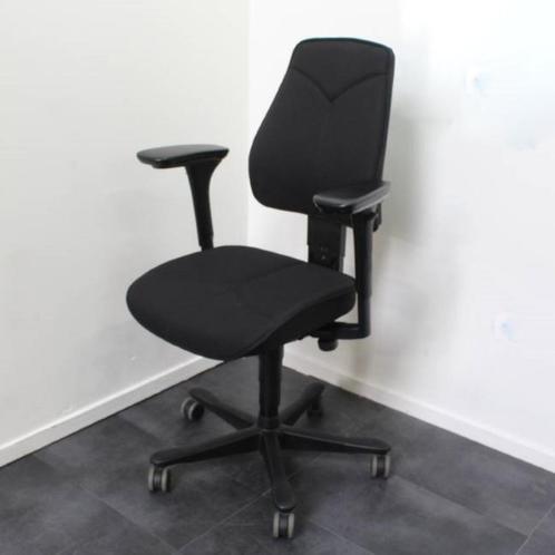 Kinnarps 6000 Free Float bureaustoel, Zwart gestoffeerd, Huis en Inrichting, Bureaustoelen, Gebruikt, Bureaustoel, Zwart, Ergonomisch