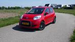 Citroën C1 1.0i 68PK 5D 2012 Rood - Airco, Auto's, Voorwielaandrijving, Euro 5, Stof, Zwart