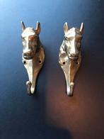 2 koperen paardenhoofd muurhaken, Antiek en Kunst, Antiek | Koper en Brons, Ophalen of Verzenden, Koper
