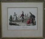 1820 - 1830 Allemande - - - Mooie dans Gravures, Antiek en Kunst, Ophalen of Verzenden