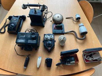 Oude Elektrische Toestellen - Telefoons, Meters, Radio beschikbaar voor biedingen