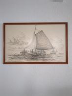 Tjalk en Tweemastklipper - Petrus Fecit '75, Antiek en Kunst, Ophalen
