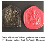 Oude voetafdruk van Vishnu, Antiek en Kunst, Ophalen of Verzenden