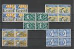Nederland 1949, NVPH 513 t/m 517, blokken van 4, postfris., Postzegels en Munten, Postzegels | Nederland, Verzenden, Na 1940, Postfris