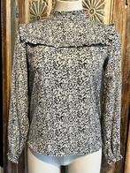 Smashed Lemon blouse zwart, beige, licht blauw maat M 38, Kleding | Dames, Blouses en Tunieken, Smashed Lemon, Ophalen of Verzenden