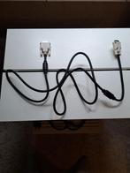 Te koop gebruikte DVI-kabel kleur zwart en stekkers wit, Gebruikt, Ophalen of Verzenden, DVI, LED