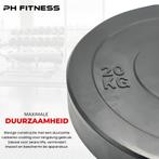 Bumper plates 100KG Set Full Black - Halterschijven Plates, Halterschijven, Benen, PH Fitness, Nieuw