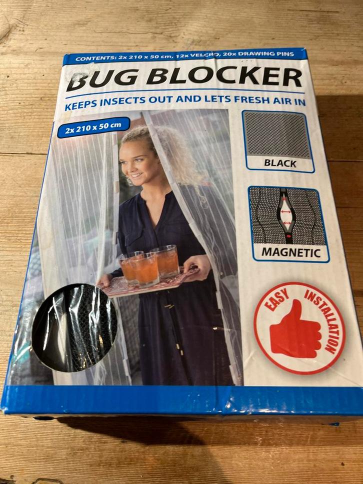 Bug Blocker Hordeur - Nieuw in Verpakking, Doe-het-zelf en Verbouw, Deuren en Horren, Nieuw, Hordeur, 200 tot 215 cm, Minder dan 80 cm