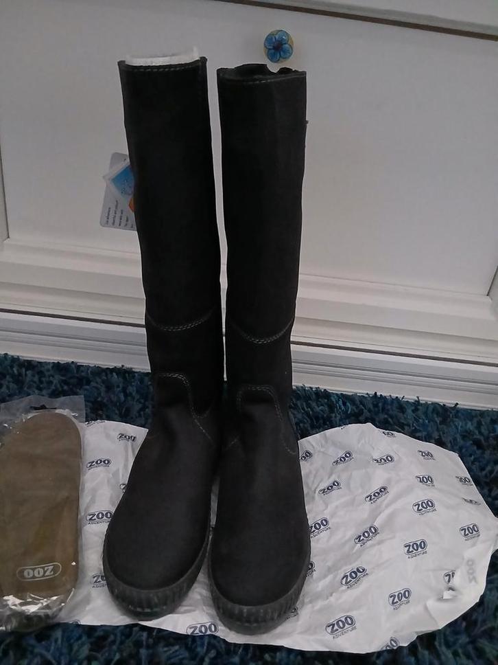 Zoo Adventure leren (regen) laarzen 42 incl verz, Kleding | Dames, Schoenen, Nieuw, Hoge laarzen, Zwart, Ophalen of Verzenden