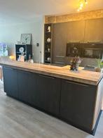 Moderne antraciet/houtkleurige eilandkeuken GEDEMONTEERD, Overige typen, Ophalen of Verzenden, Zo goed als nieuw, Kunststof