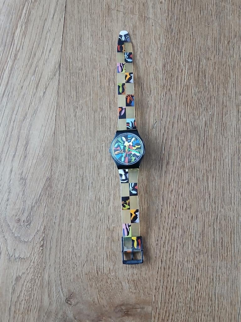 Vintage Swatch horloge met uniek design, Verzamelen, Ophalen of Verzenden, Huis en Inrichting