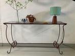 Sidetable haltafel plantentafel, Huis en Inrichting, Tafels | Sidetables, Ophalen, 100 tot 150 cm, Zo goed als nieuw, Glas
