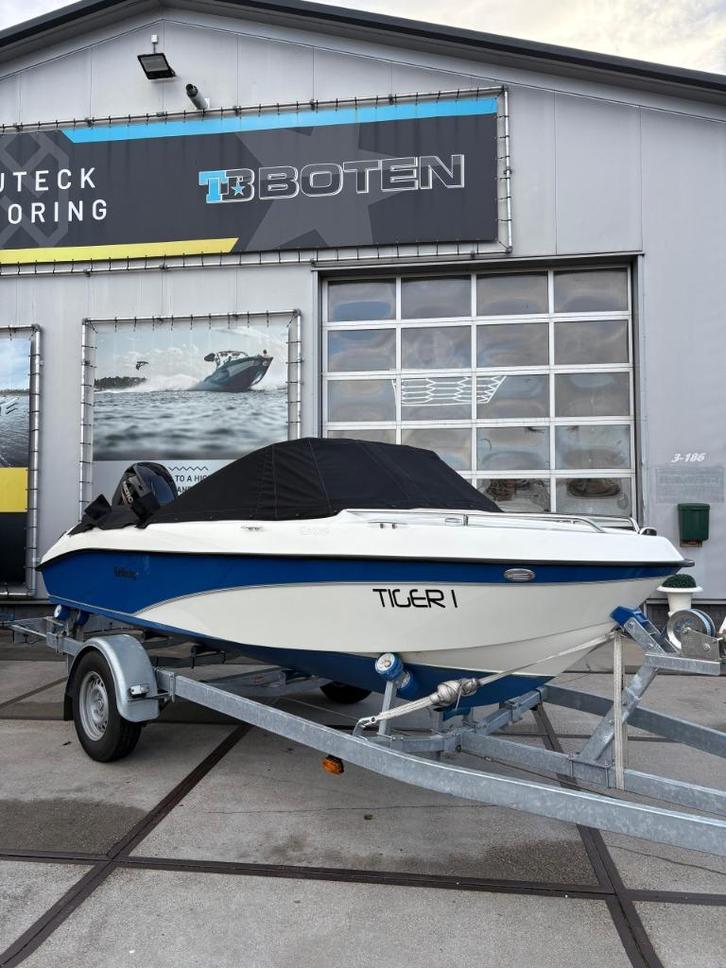 Hellwig Taros met 60pk Mercury, Watersport en Boten, Speedboten, Gebruikt, 3 tot 6 meter, Benzine, Minder dan 70 pk, Polyester