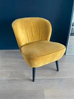 WOOOD fauteuil okergeel, Huis en Inrichting, Fauteuils, Minder dan 75 cm, Zo goed als nieuw, 50 tot 75 cm, Stof