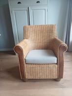 Handgevlochten rotan stoel, Huis en Inrichting, Fauteuils, Ophalen, Zo goed als nieuw