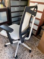 HAWORTH bureaustoel ergonomisch leder creme wit, Ophalen, Ergonomisch, Gebruikt, Wit