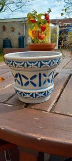 Bloempot plantenpot West Germany grijs, Tuin en Terras, Bloempotten, Rond, Ophalen of Verzenden, Zo goed als nieuw, Aardewerk