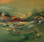 Uniek abstract, Antiek en Kunst, Kunst | Schilderijen | Abstract, Ophalen