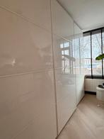 Pax schuifdeuren 2x wit glas met wit frame, Ophalen, Kunststof, 200 cm of meer, Zo goed als nieuw